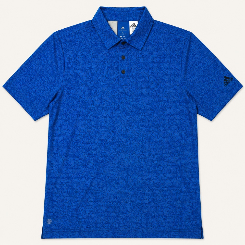 Adidas Golf Polo Shirt Mens Medium Blue Parley Performance NWT Golf Polo